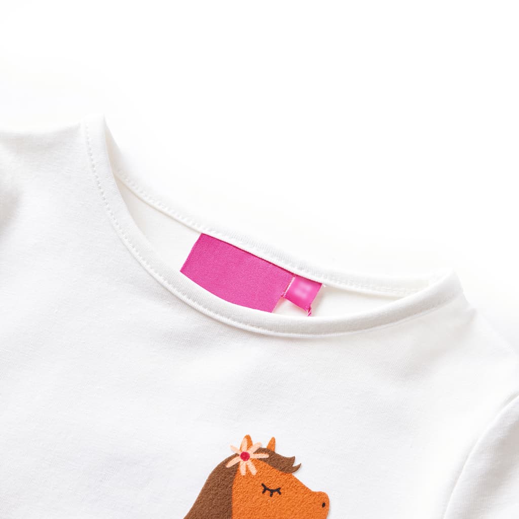 Kinder-Langarmshirt Ecru 128