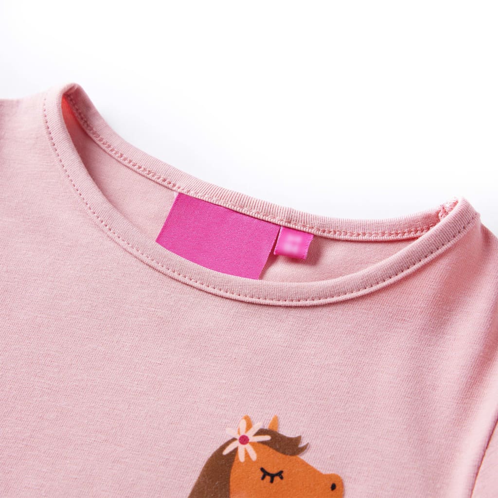 Kinder-Langarmshirt Hellrosa 104