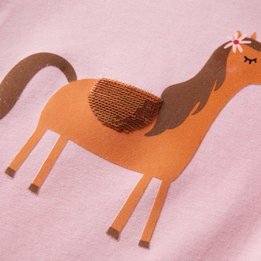 Kinder-Langarmshirt Hellrosa 140