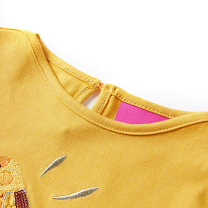 Kinder-Langarmshirt Dunkles Ocker 104