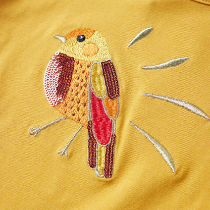 Kinder-Langarmshirt Dunkles Ocker 104