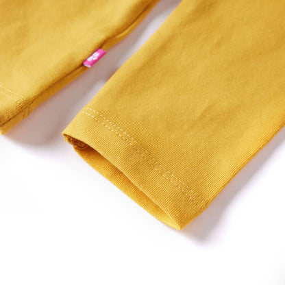 Kinder-Langarmshirt Dunkles Ocker 104
