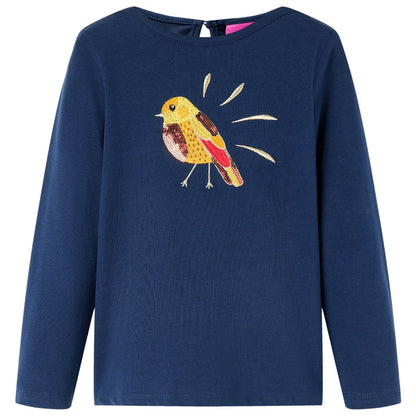 T-shirt manches longues enfant bleu marine 104