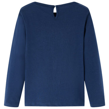 Kinder-Langarmshirt Marineblau 104