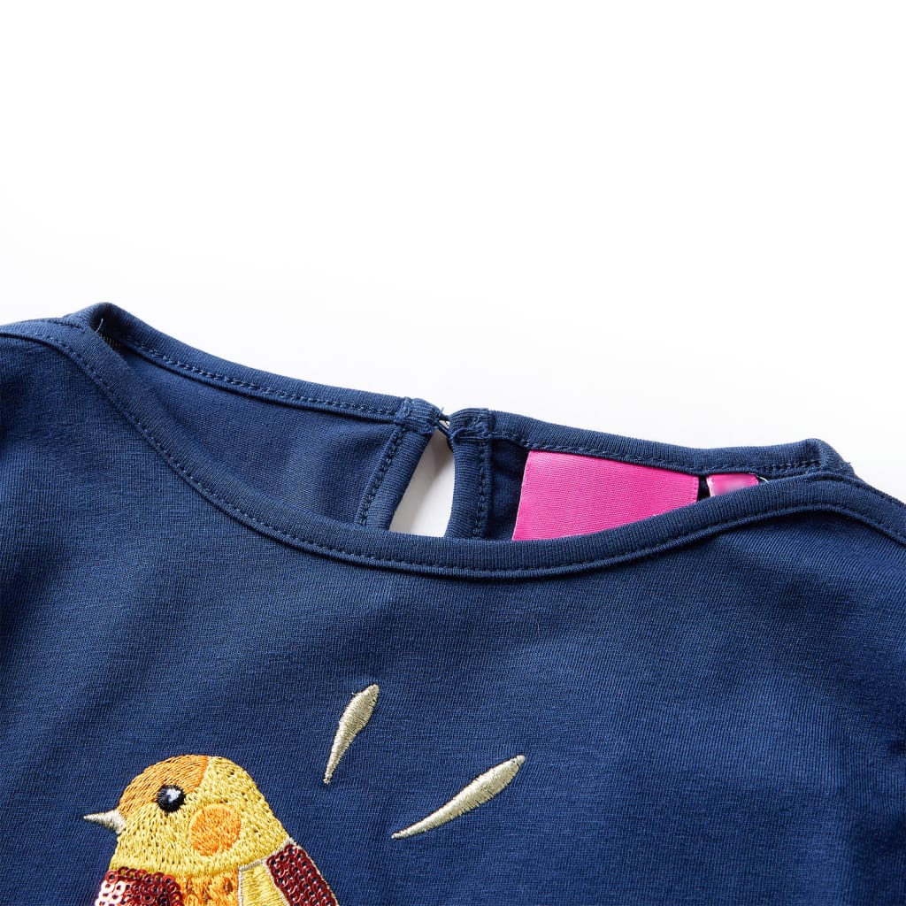 T-shirt manches longues enfant bleu marine 104