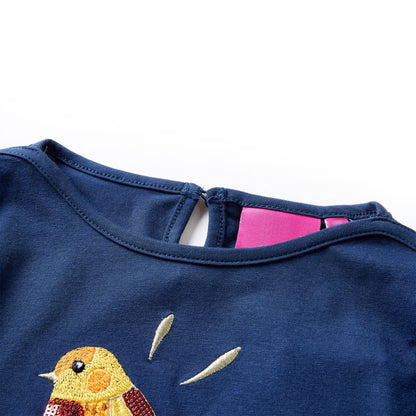T-shirt manches longues enfant bleu marine 104