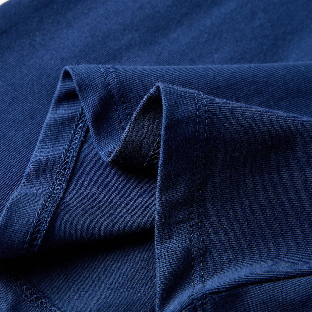 Kinder-Langarmshirt Marineblau 128
