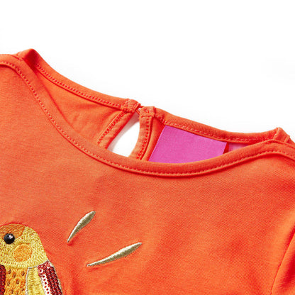 Kinder-Langarmshirt Dunkelorange 104