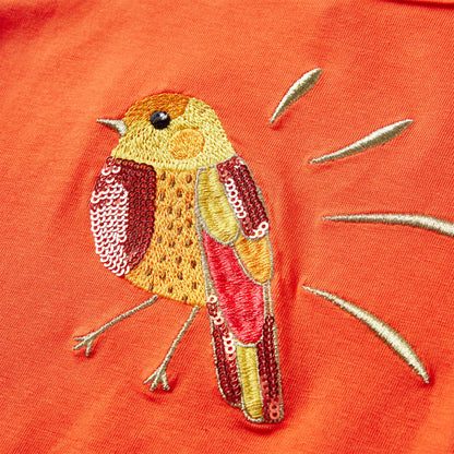 Kinder-Langarmshirt Dunkelorange 116