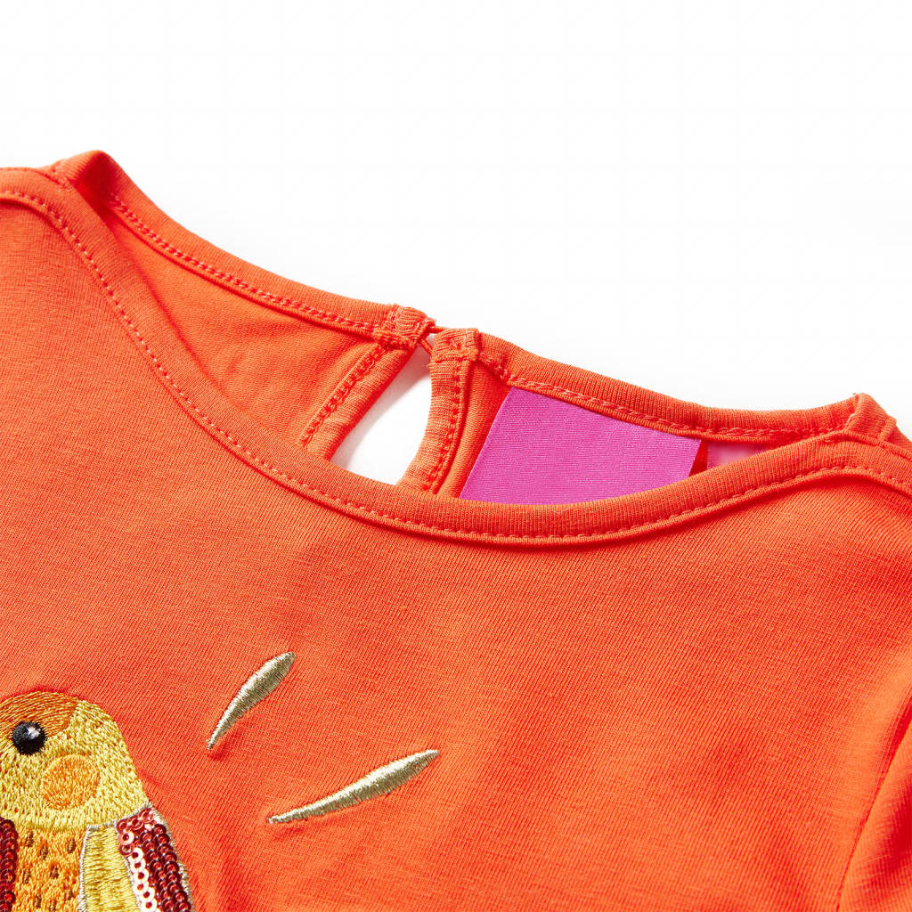 Kinder-Langarmshirt Dunkelorange 128