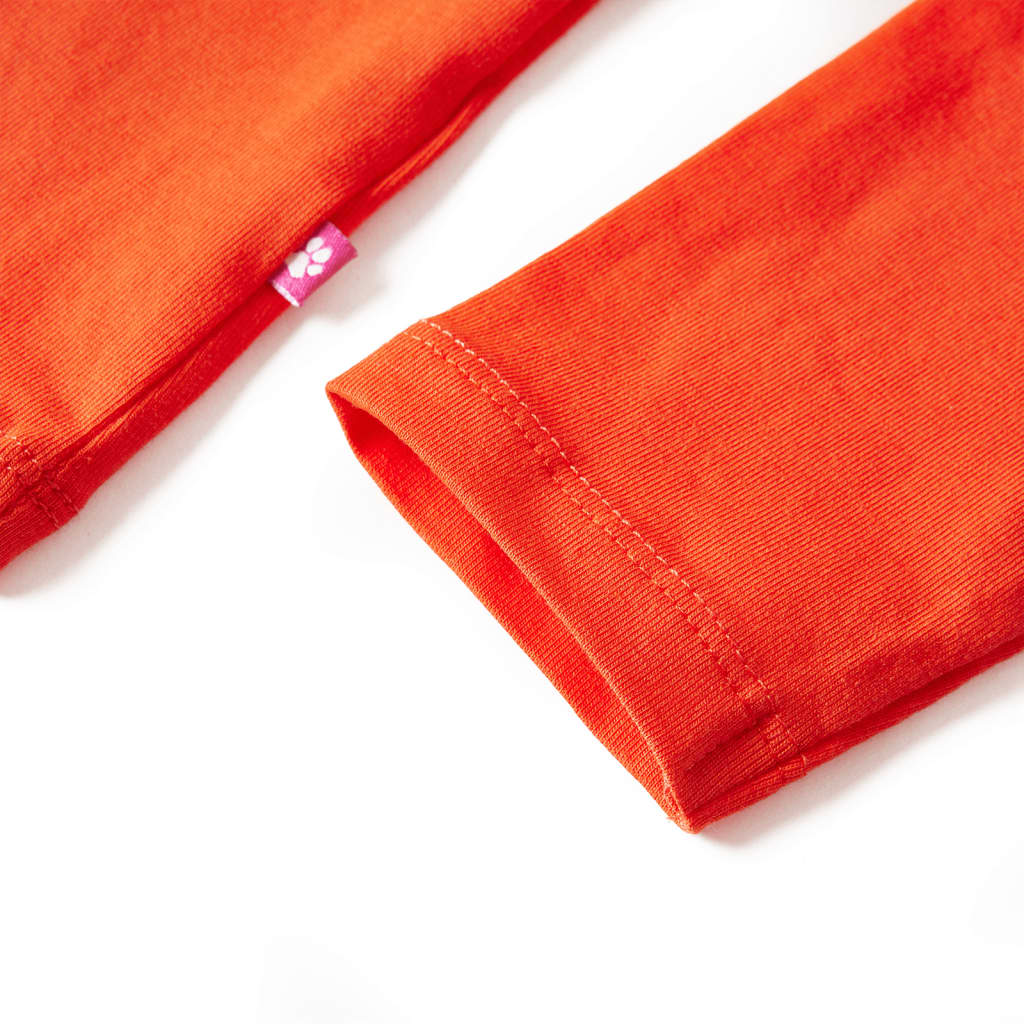 Kinder-Langarmshirt Dunkelorange 128