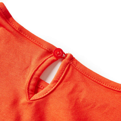 T-shirt manches longues enfant orange foncé 140