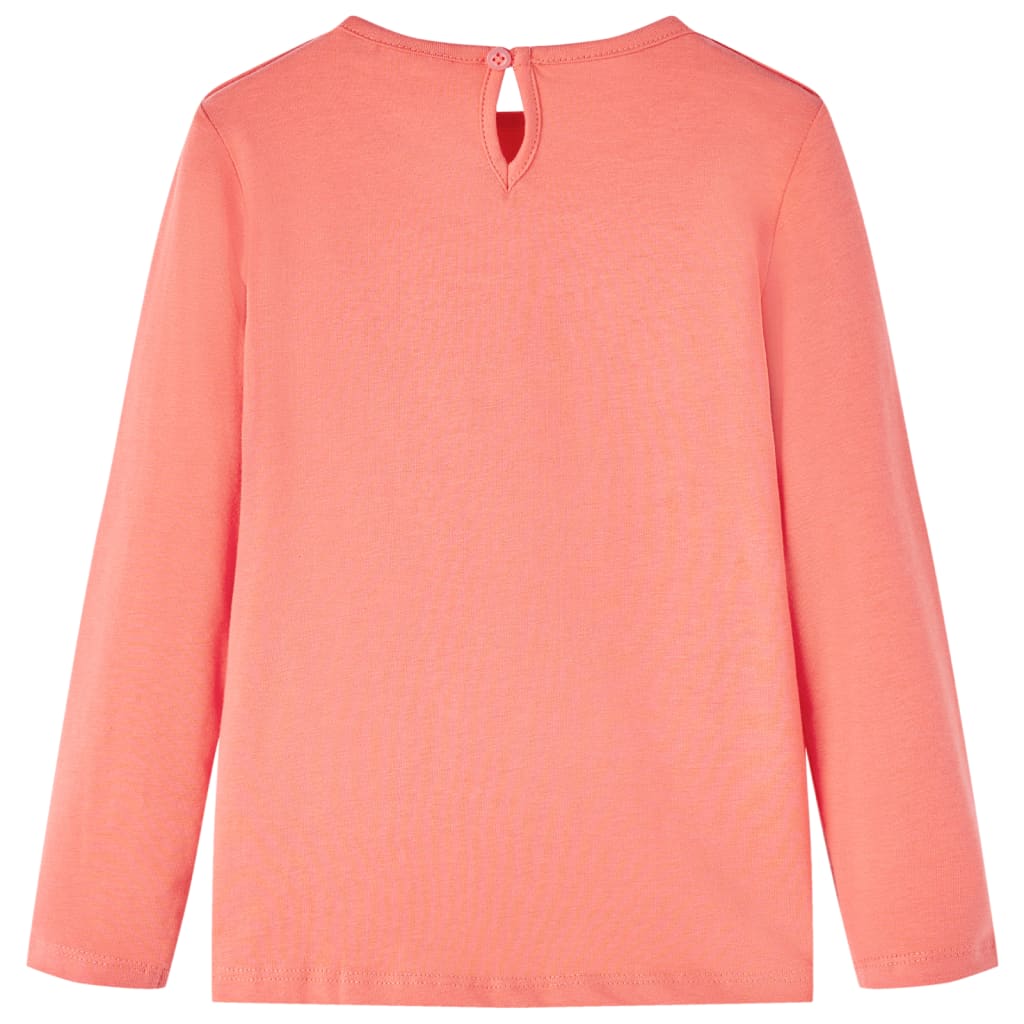 T-shirt manches longues enfant Rose corail 116