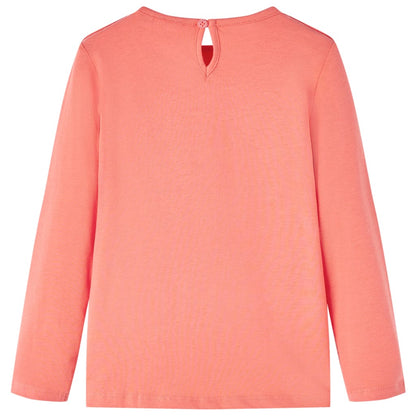 T-shirt manches longues enfant Rose corail 116