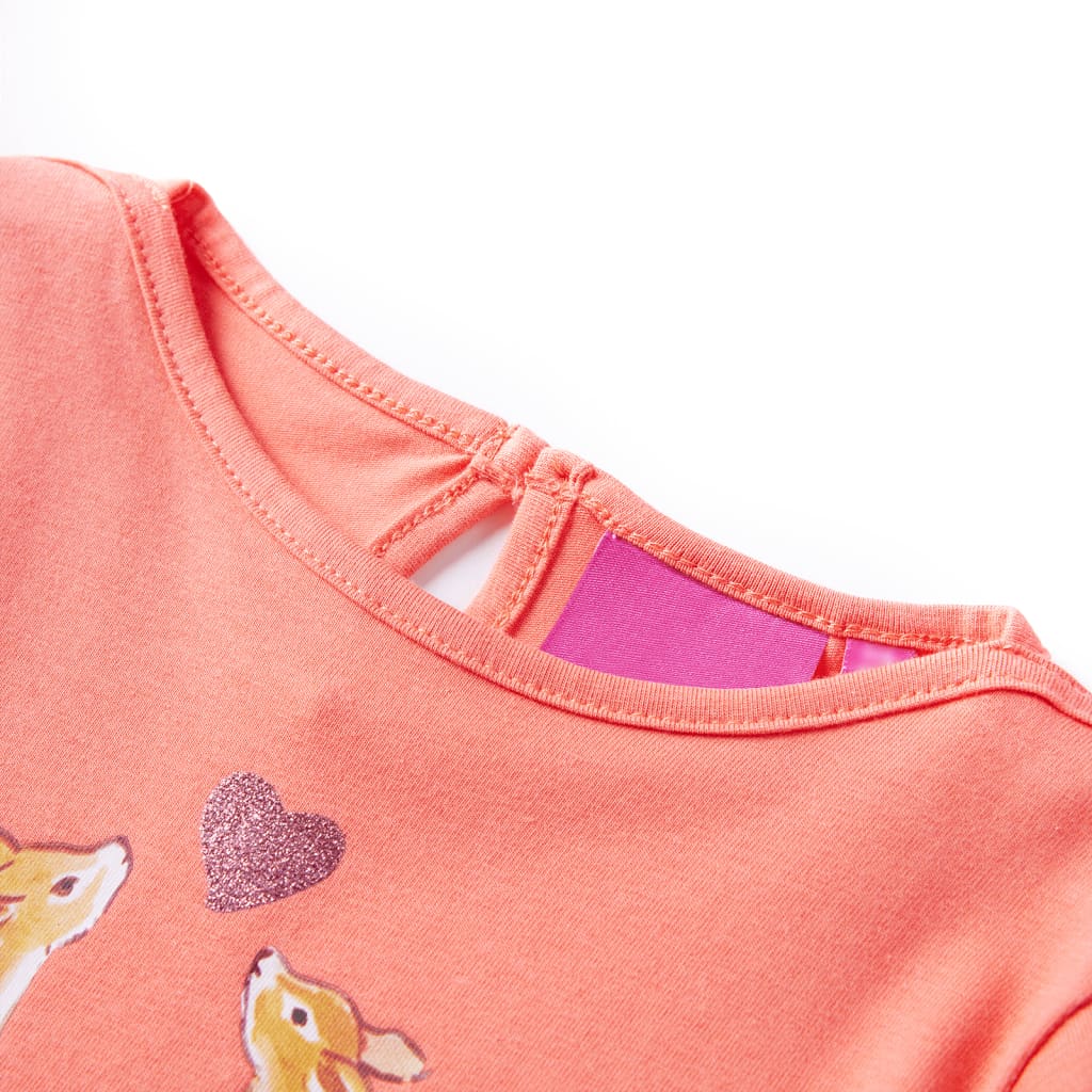 T-shirt manches longues enfant Rose corail 116
