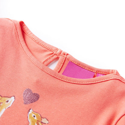 T-shirt manches longues enfant Rose corail 116