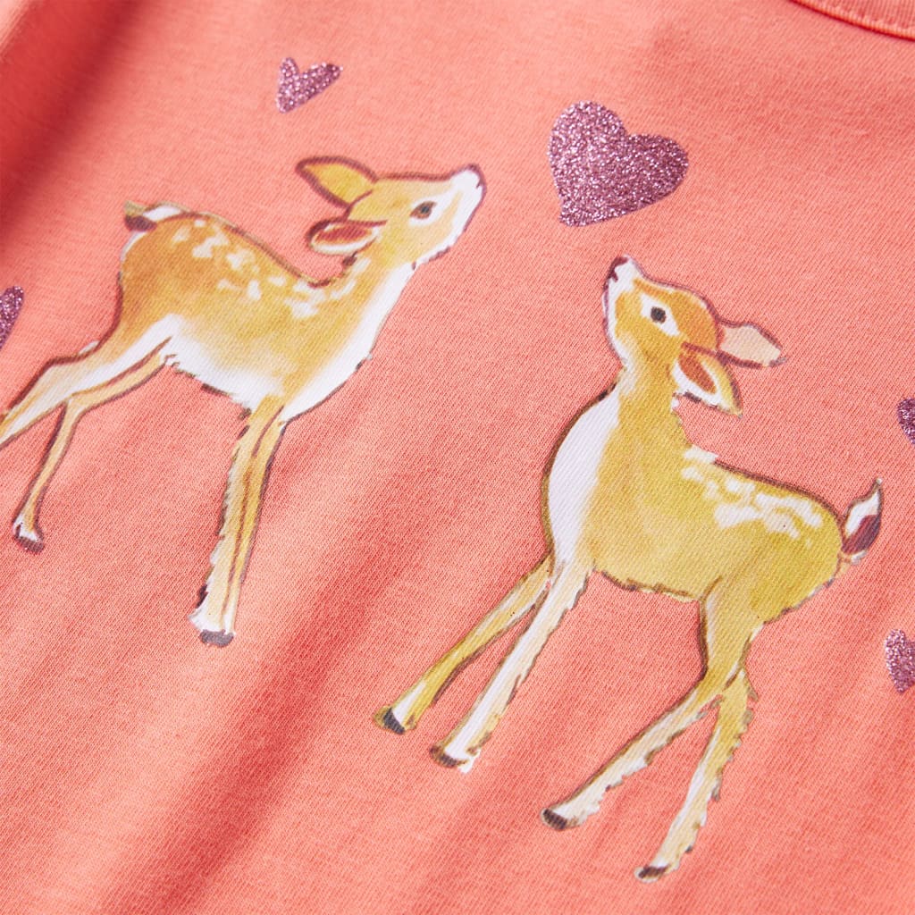 T-shirt manches longues enfant Rose corail 116