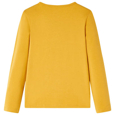 T-shirt à manches longues enfant Ocre foncé 116