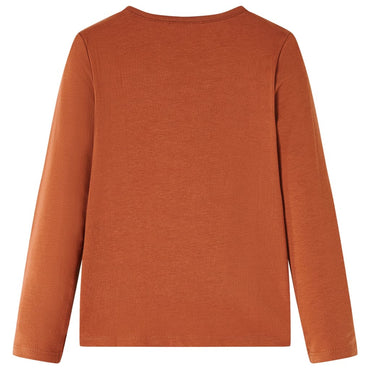 Kinder-Langarmshirt Cognac 128