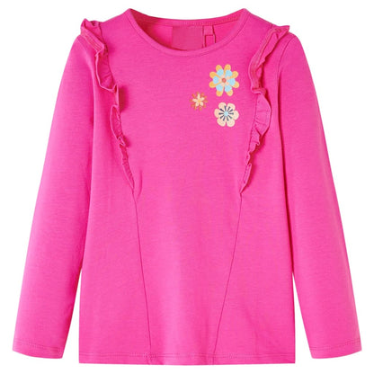 Kinder-Langarmshirt Dunkelrosa 116