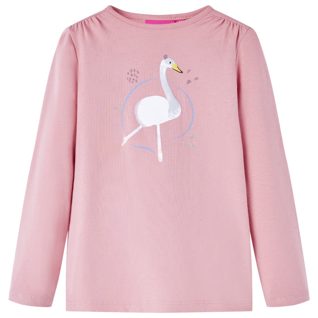 Kinder-Langarmshirt Hellrosa 104