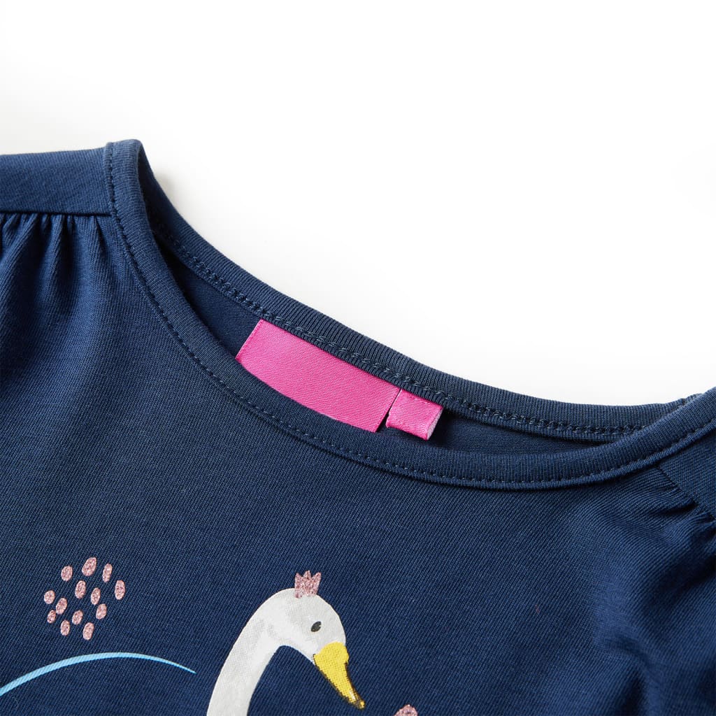 Kinder-Langarmshirt Marineblau 140