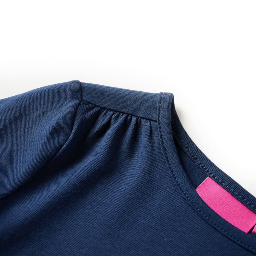 Kinder-Langarmshirt Marineblau 140