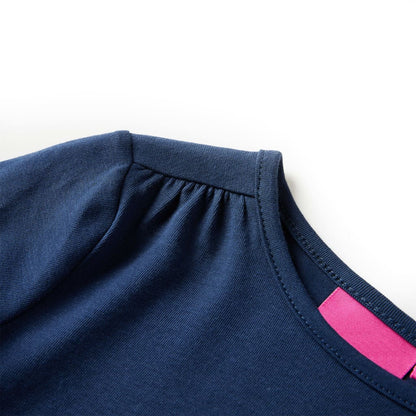 Kinder-Langarmshirt Marineblau 140