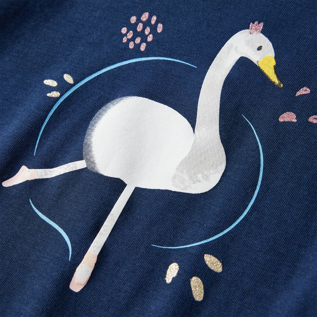 Kinder-Langarmshirt Marineblau 140