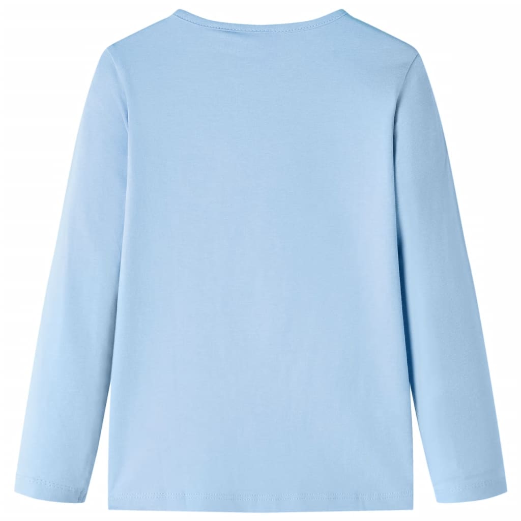 Kinder-Langarmshirt Hellblau 116