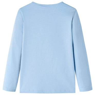 Kinder-Langarmshirt Hellblau 128