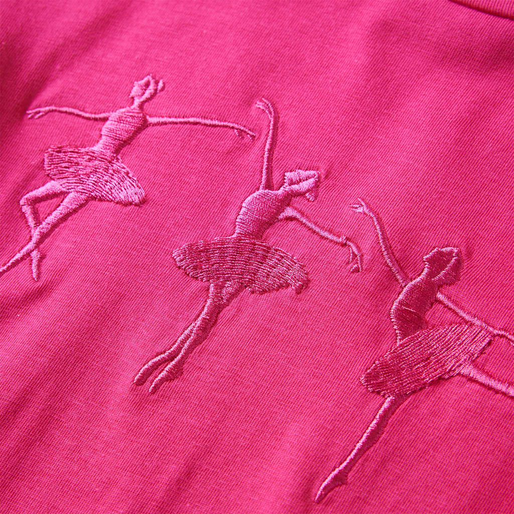 Kinder-Langarmshirt Knallrosa 104