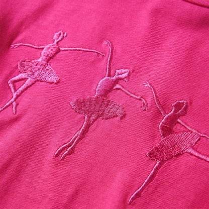 Kinder-Langarmshirt Knallrosa 104