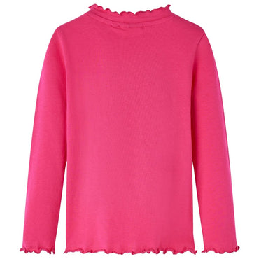 Kinder-Langarmshirt Knallrosa 140
