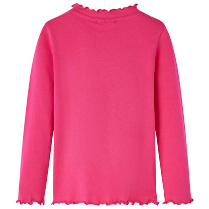 Kinder-Langarmshirt Knallrosa 140