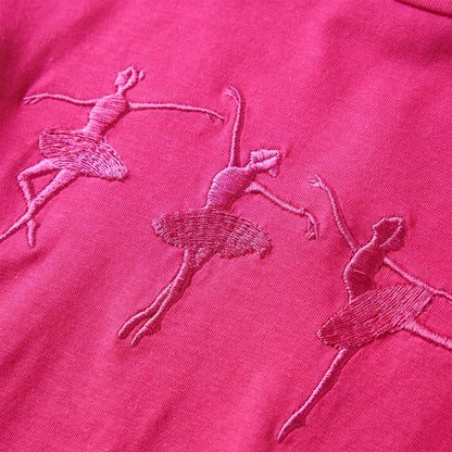 Kinder-Langarmshirt Knallrosa 140