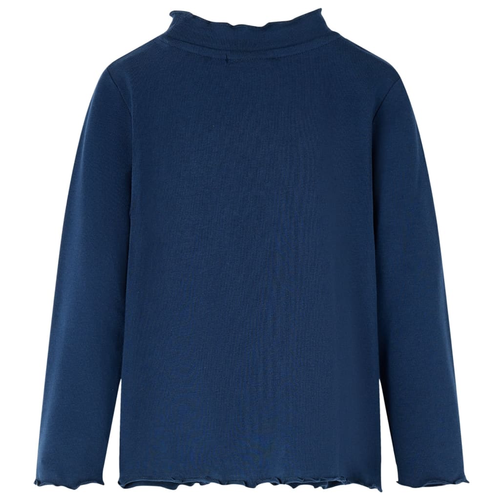 Kinder-Langarmshirt Marineblau 128