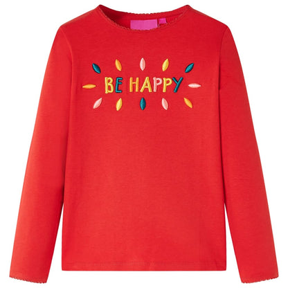 Kinder-Langarmshirt Rot 116