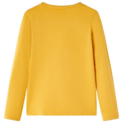 Kinder-Langarmshirt Dunkles Ocker 104