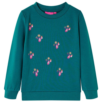 Sweat-shirt enfant vert foncé 116