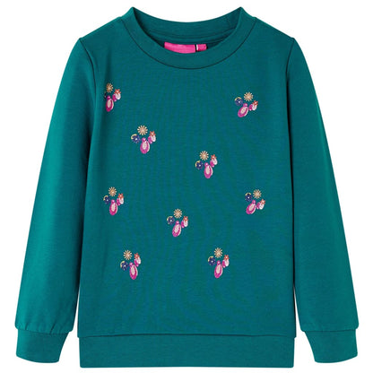 Sweat-shirt enfant vert foncé 140