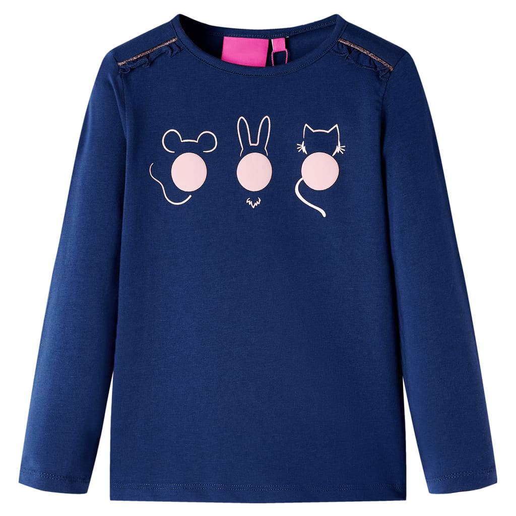 T-shirt manches longues enfant marine 128