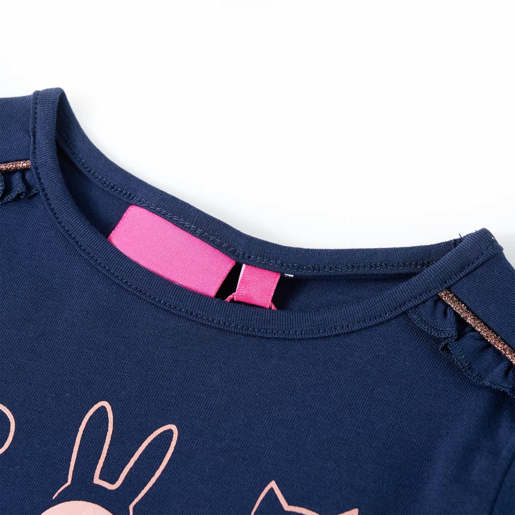 T-shirt manches longues enfant marine 128