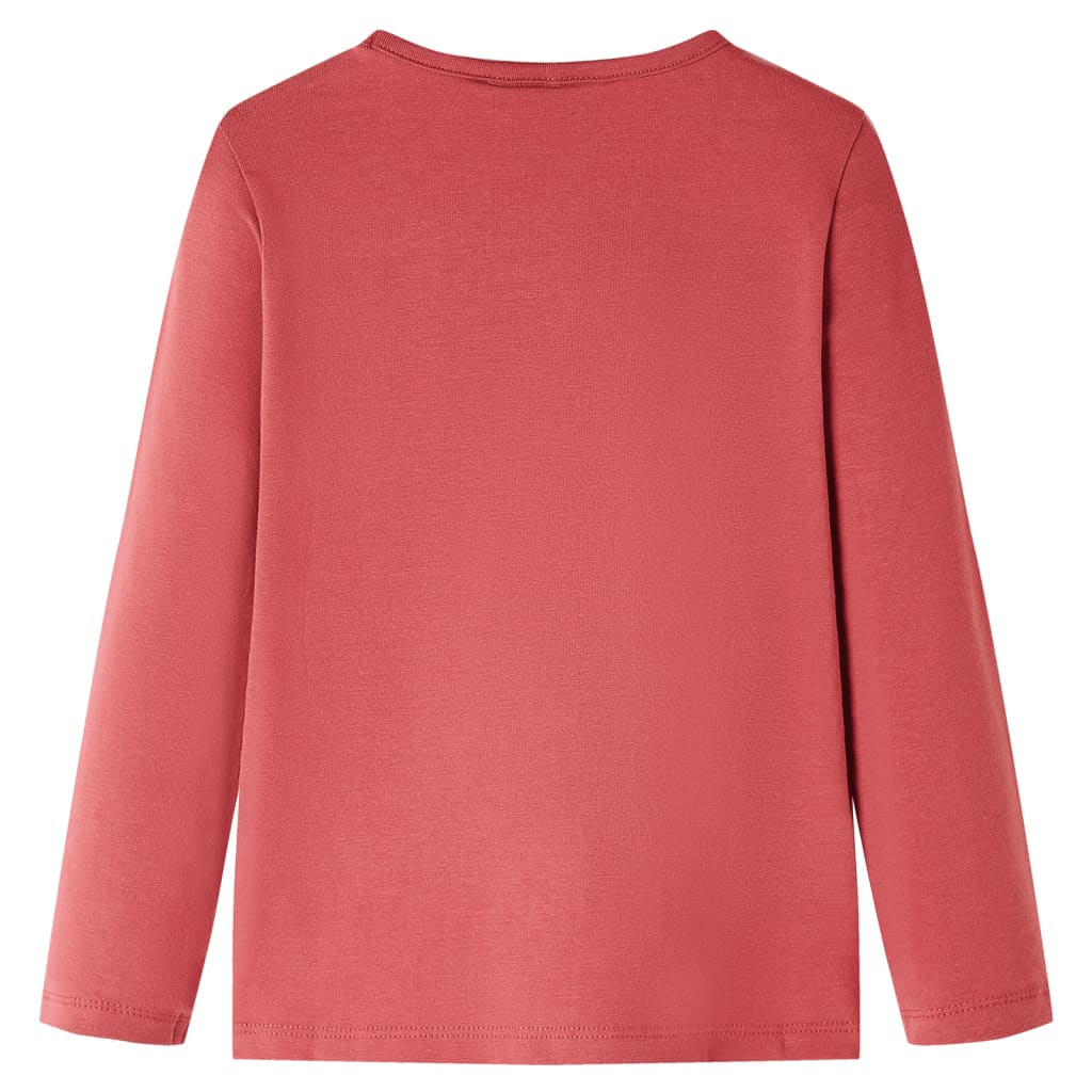 T-shirt enfant à manches longues Rose foncé 128