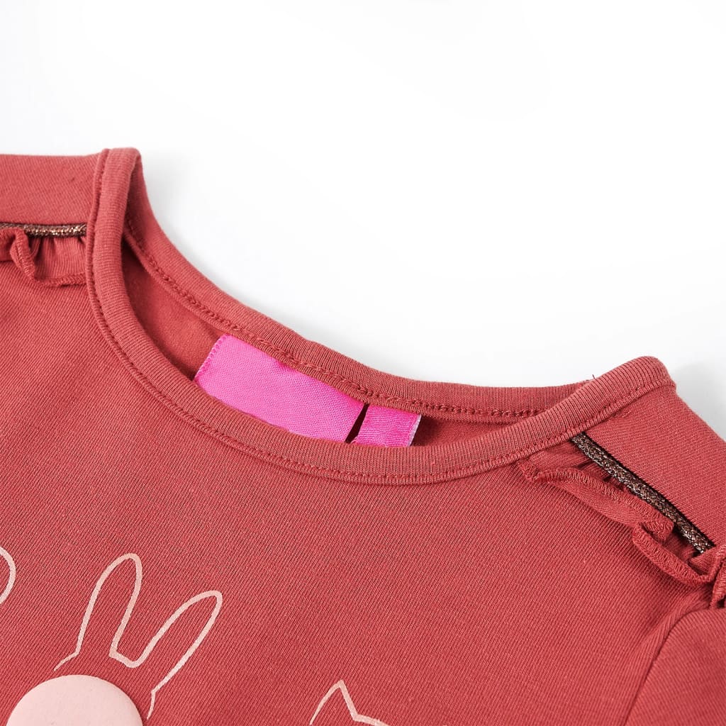 T-shirt enfant à manches longues Rose foncé 128