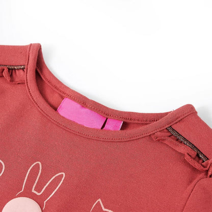 T-shirt enfant à manches longues Rose foncé 128