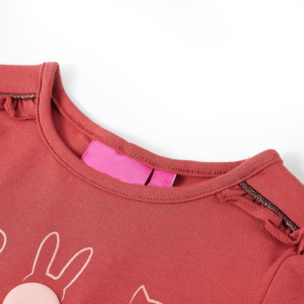 T-shirt manches longues enfant Rose foncé 140
