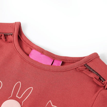 T-shirt manches longues enfant Rose foncé 140