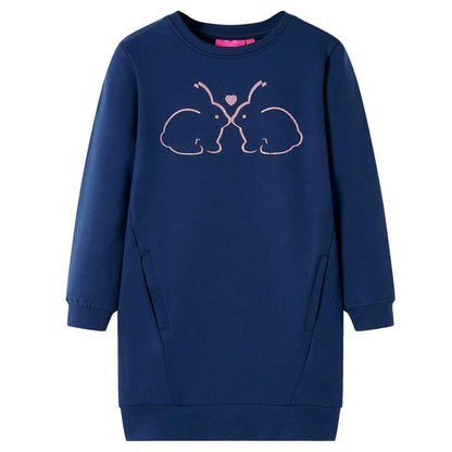Robe pull enfant bleu marine 92