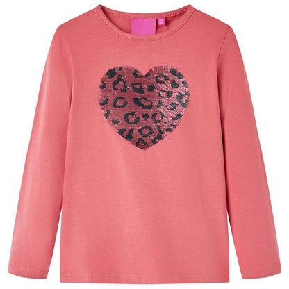 T-shirt manches longues enfant Rose clair 116